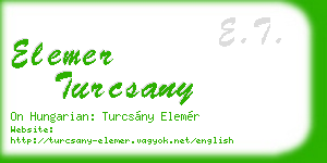 elemer turcsany business card